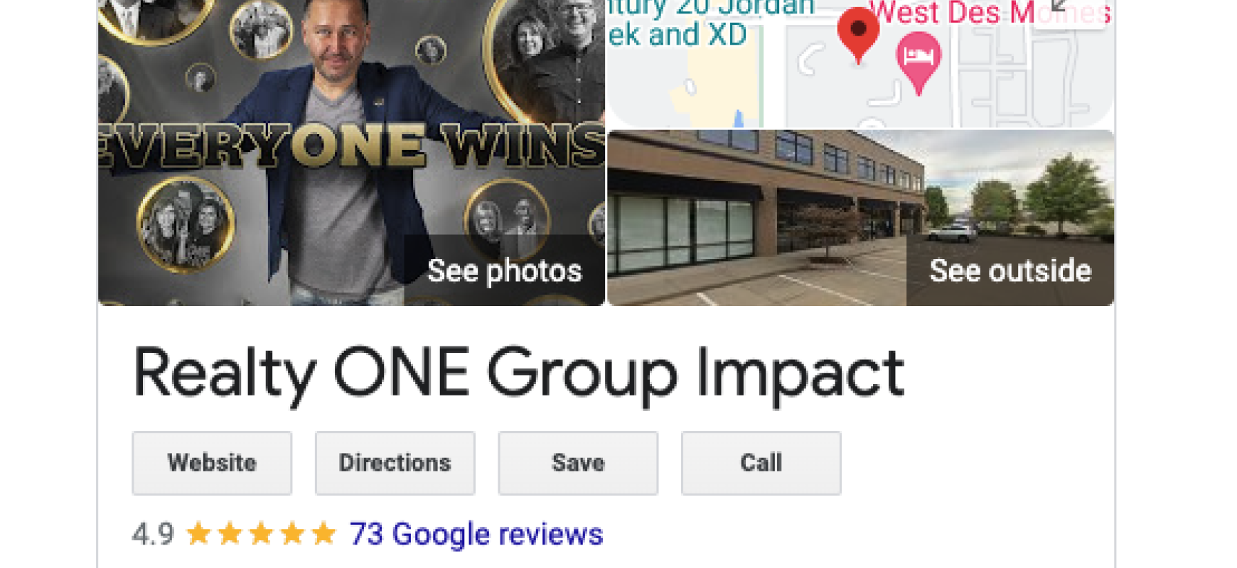 Realty ONE Group Impact Google Business Profile