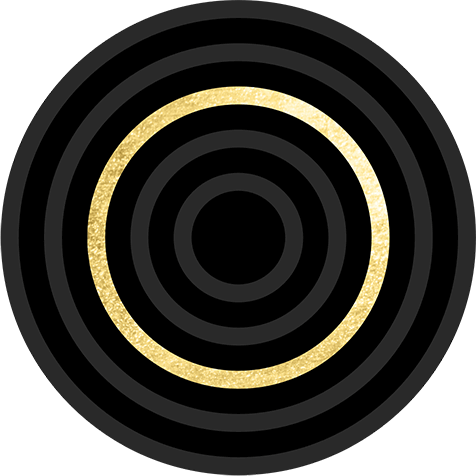 Black circles with gold background design image 2
