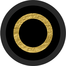 Black circles with gold background design image