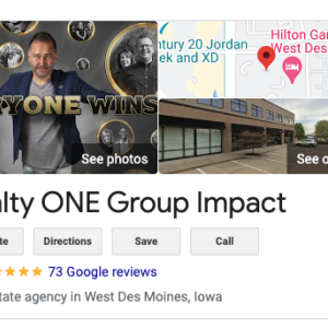 Realty ONE Group Impact Google Business Profile
